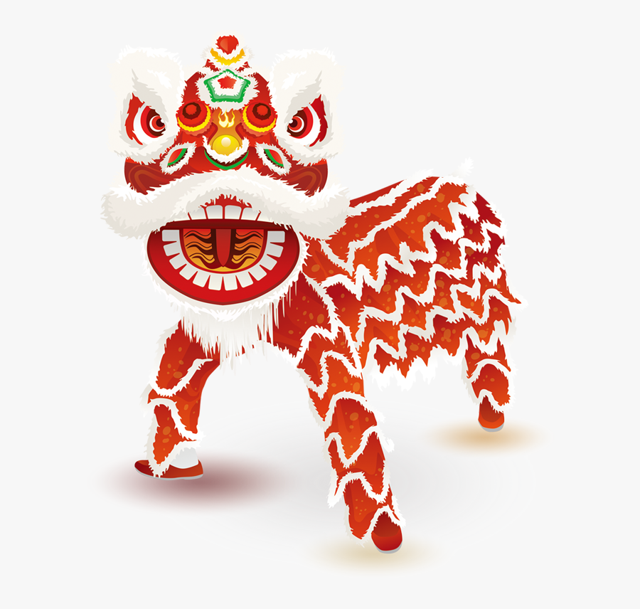 Lion Dance Png - Chinese New Year Dragon Png, Transparent Clipart