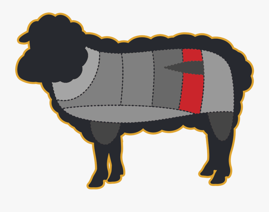 Sheep Cattle Lamb And Mutton Ribs Goat - Lamb Strap, Transparent Clipart