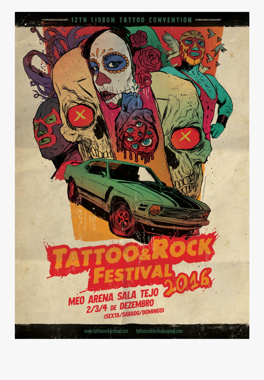 Clip Art Tattoo Rock Festival Artwork - Tattoo And Rock Festival, Transparent Clipart