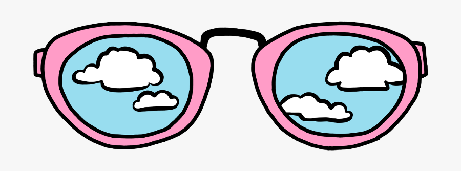 #glasses #sunglasses #pink #outline #madebyme #outlines, Transparent Clipart