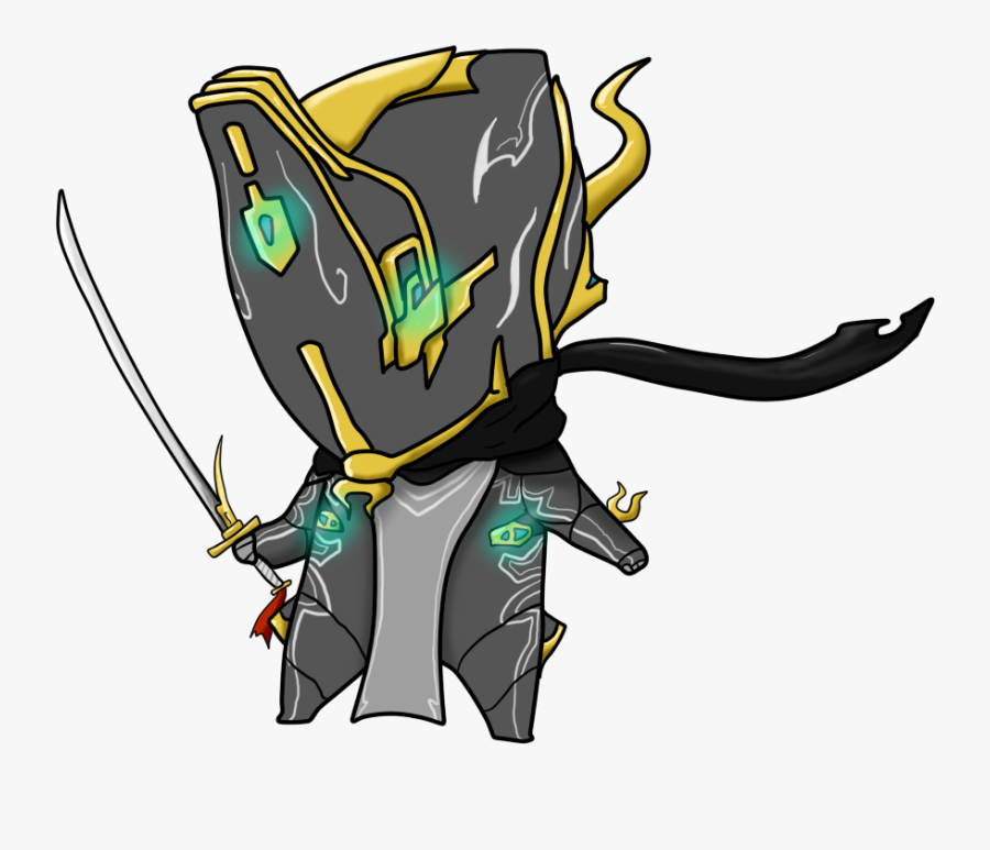 Excalibur Drawing Sick, Picture - Warframe Excalibur Umbra Chibi, Transparent Clipart