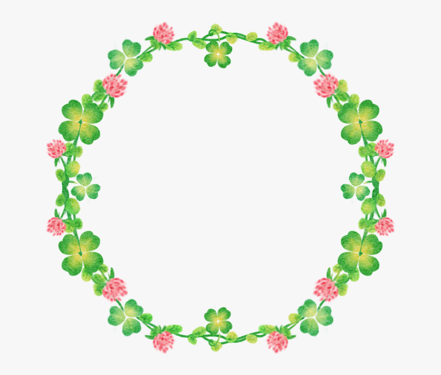 Floral, Clover, Wreath, Corolla, Ornament - Gėlių Vainikas Png, Transparent Clipart