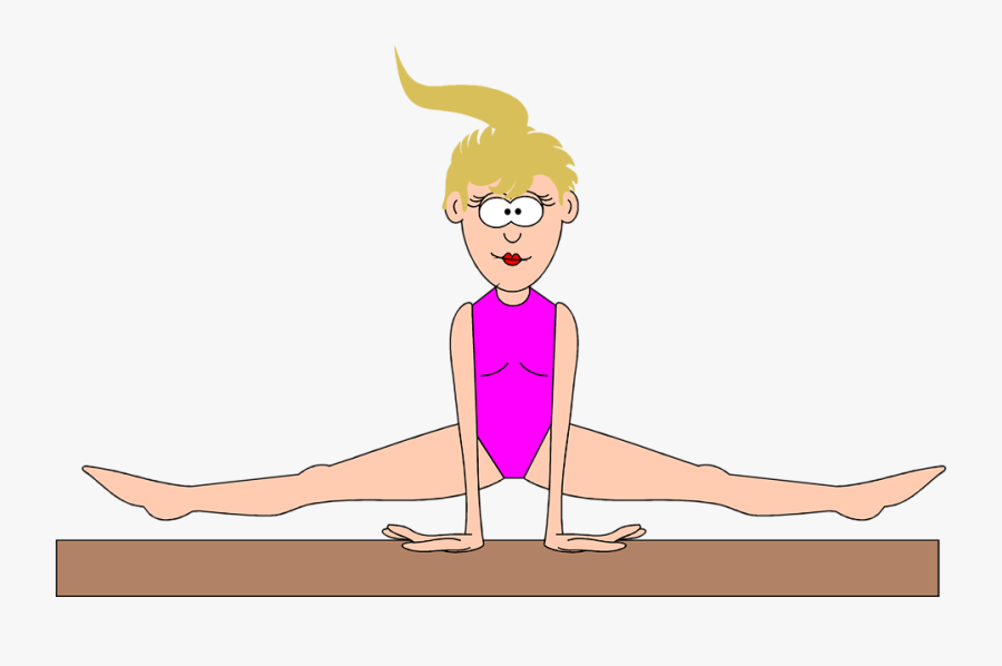 Gymnastics Clipart Cartoon - Gymnastics Girls, Transparent Clipart