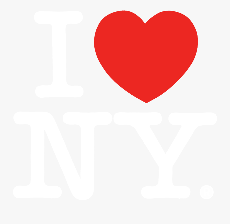 2000px I Love New York White Transparent - Heart, Transparent Clipart