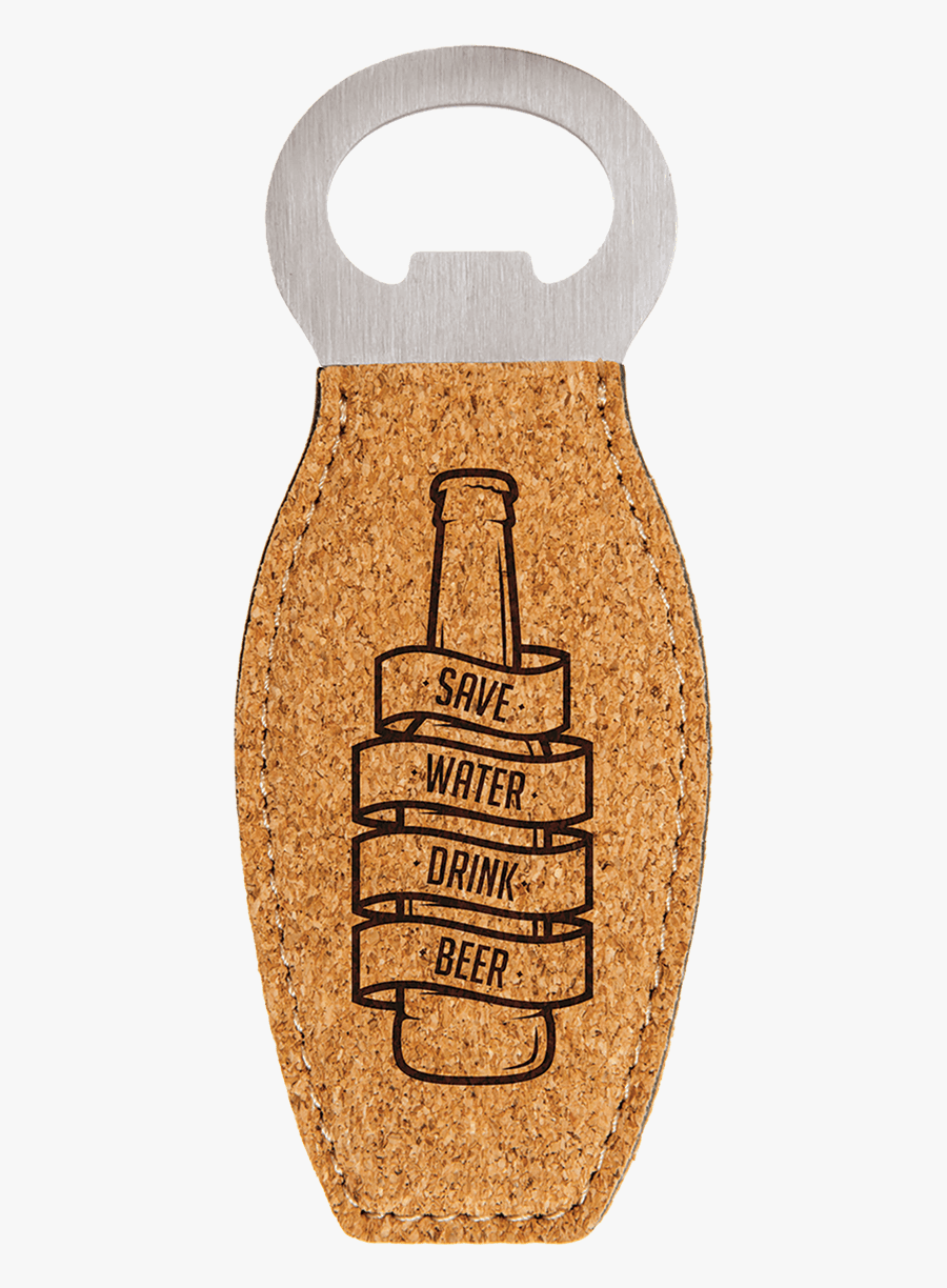 Leatherette Handle Bottle Opener - Water Bottle, Transparent Clipart