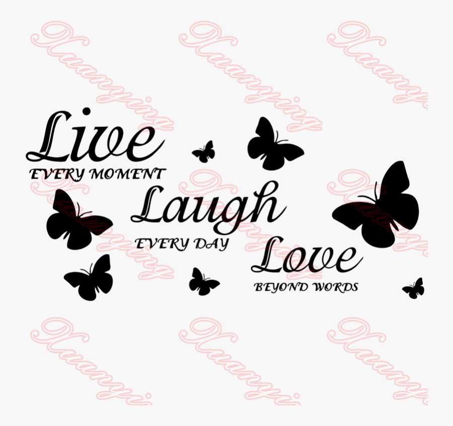 Live Laugh Love Clipart - Papilio, Transparent Clipart