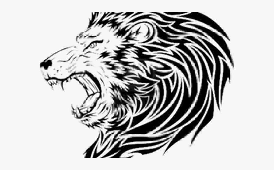 None - Lion Head Tattoo Png, Transparent Clipart