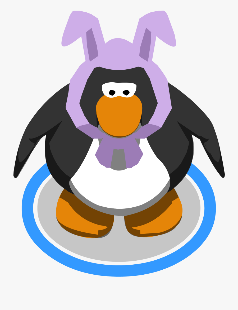 Lavendar Bunny Ears In-game - Club Penguin Pumpkin Head, Transparent Clipart