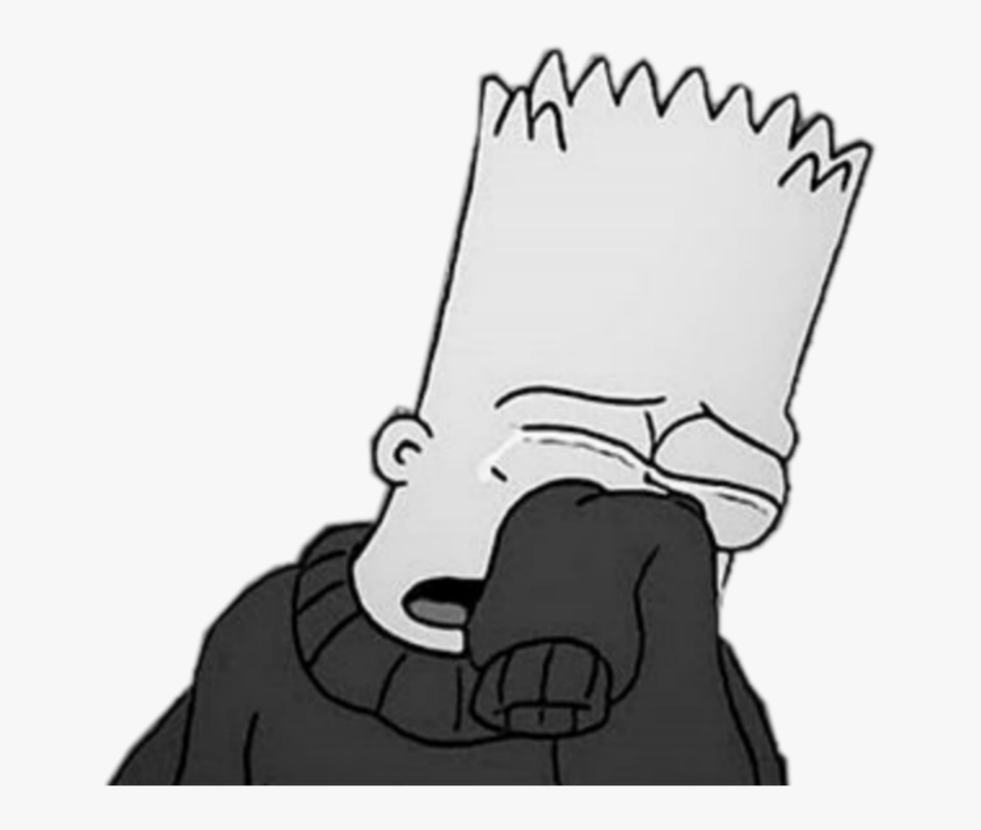 Draw Bart Simpson Crying, Transparent Clipart