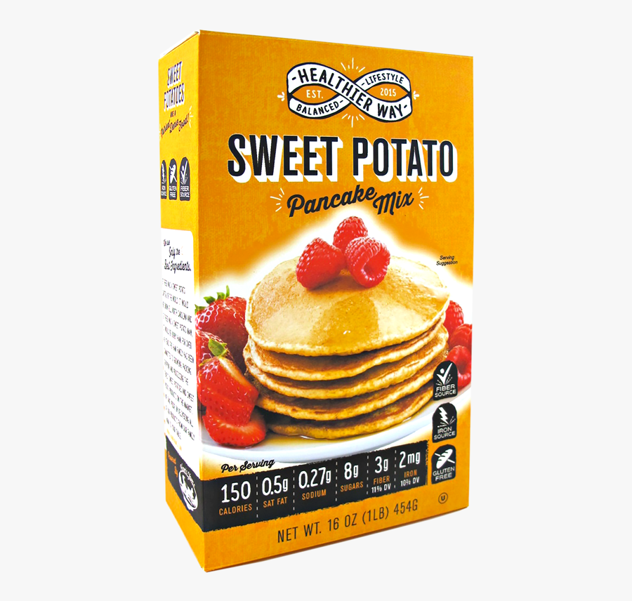 Pancake Mix Cliparts - Healthier Way Sweet Potato Pancake Mix, Transparent Clipart