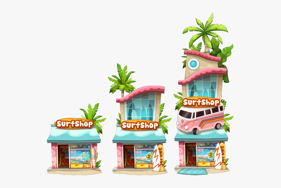 Icon Business - Seaside Surf Shop, Transparent Clipart