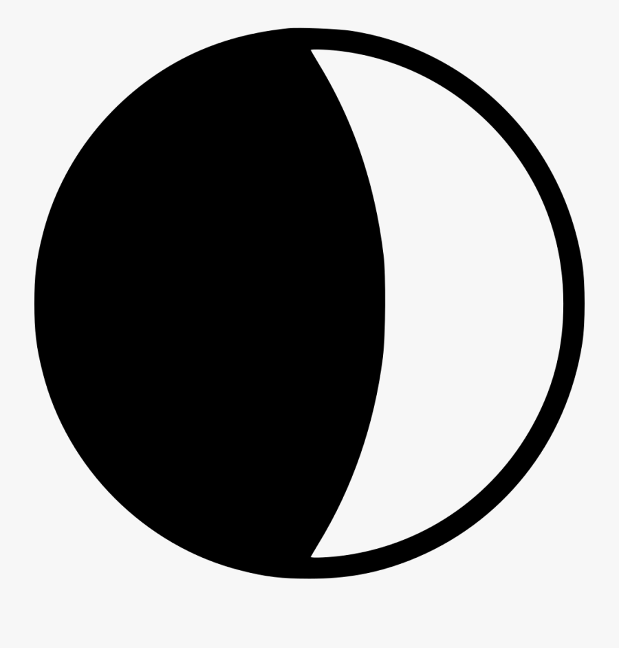 Waxing Crescent - Circle, Transparent Clipart
