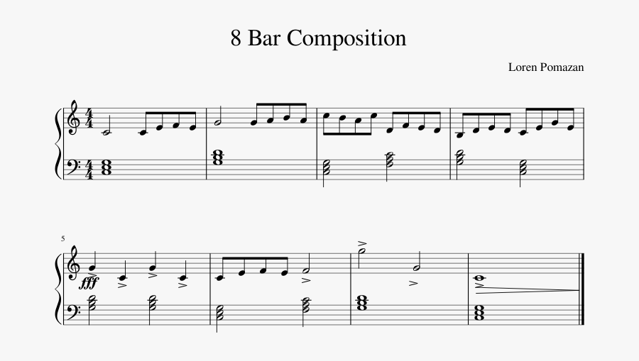 8 Bar Music Composition, Transparent Clipart