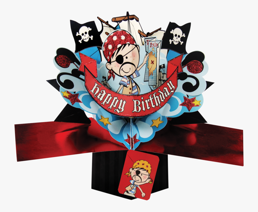 Second Nature Pop Ups - Happy Birthday Pirate, Transparent Clipart
