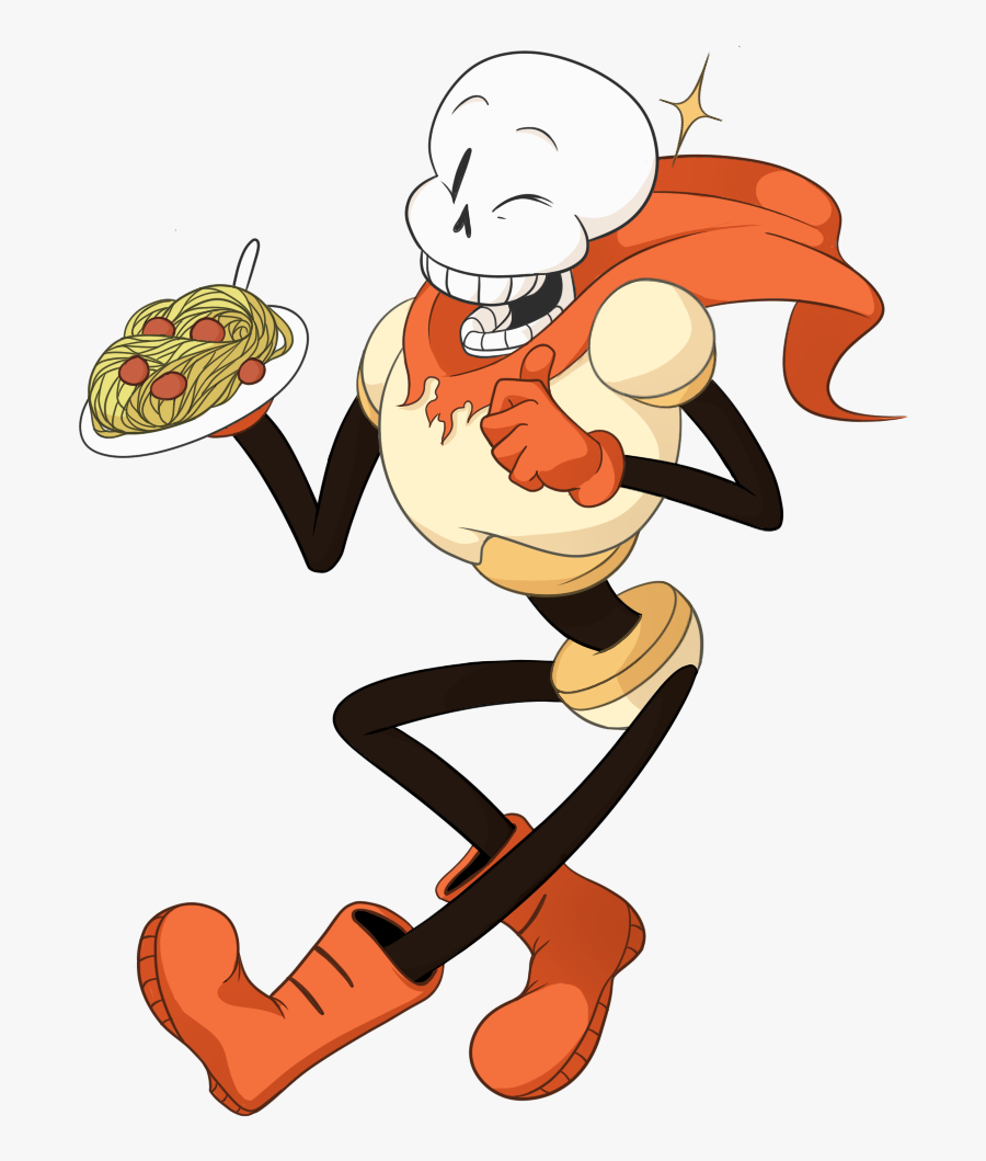 Papyrus With Spagetti - Undertale Cute Fanart Papyrus, Transparent Clipart