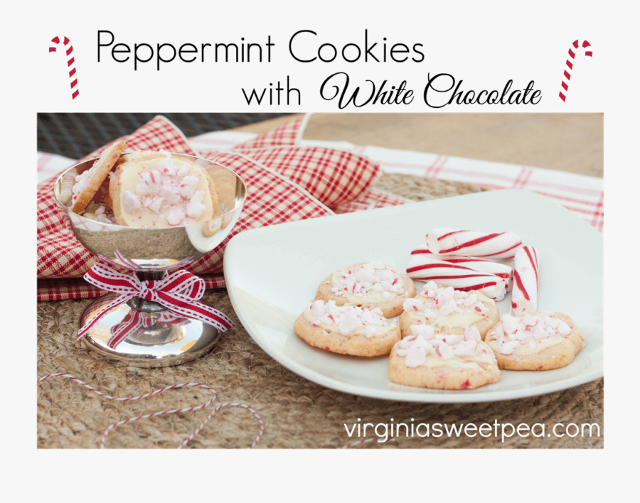 Peppermint Cookies With White Chocolate - Snack Cake, Transparent Clipart