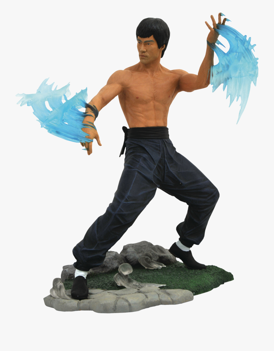 Water Bruce Lee Gallery 9” Pvc Diorama Statue - Bruce Lee Diamond Select, Transparent Clipart