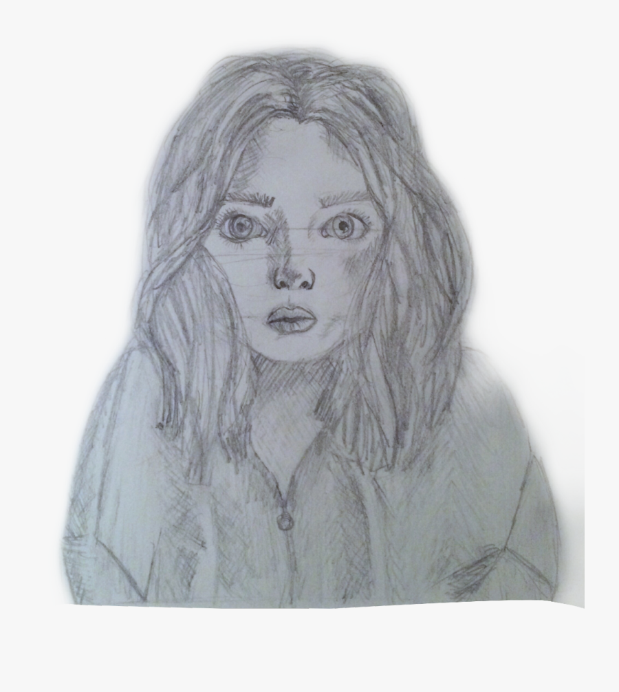 The Girl With The Messy Hair - Sketch, Transparent Clipart