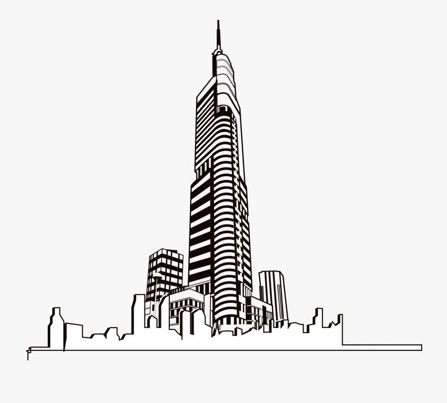 Transparent Skyscrapers Clipart - Skyscraper, Transparent Clipart