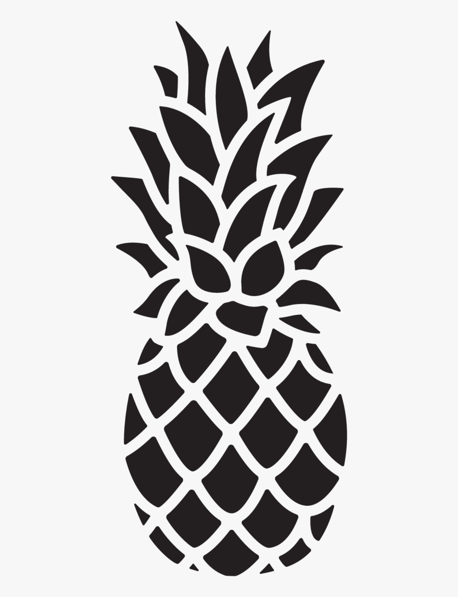 Pineapple Black And White Clipart Easy - Pineapple Illustration , Free ...