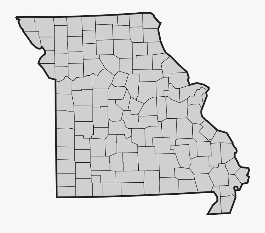 Blank Map Of Missouri Counties - Missouri Counties Map Blank, Transparent Clipart