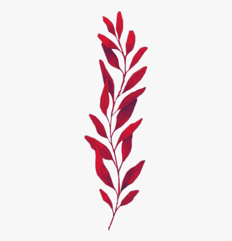 #leaf #red #fern #branch #leaves #decor - Free Vector Watercolour Eucalyptus, Transparent Clipart