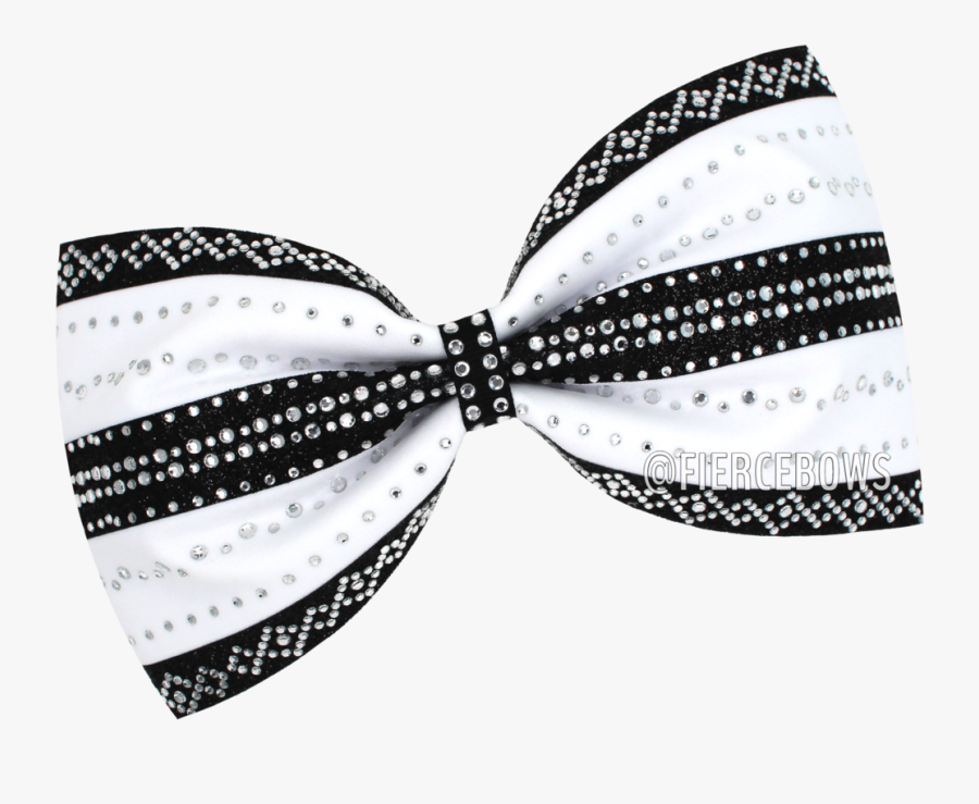 Transparent Bow Tie Clipart Black And White - White Tailless Cheer Bow, Transparent Clipart