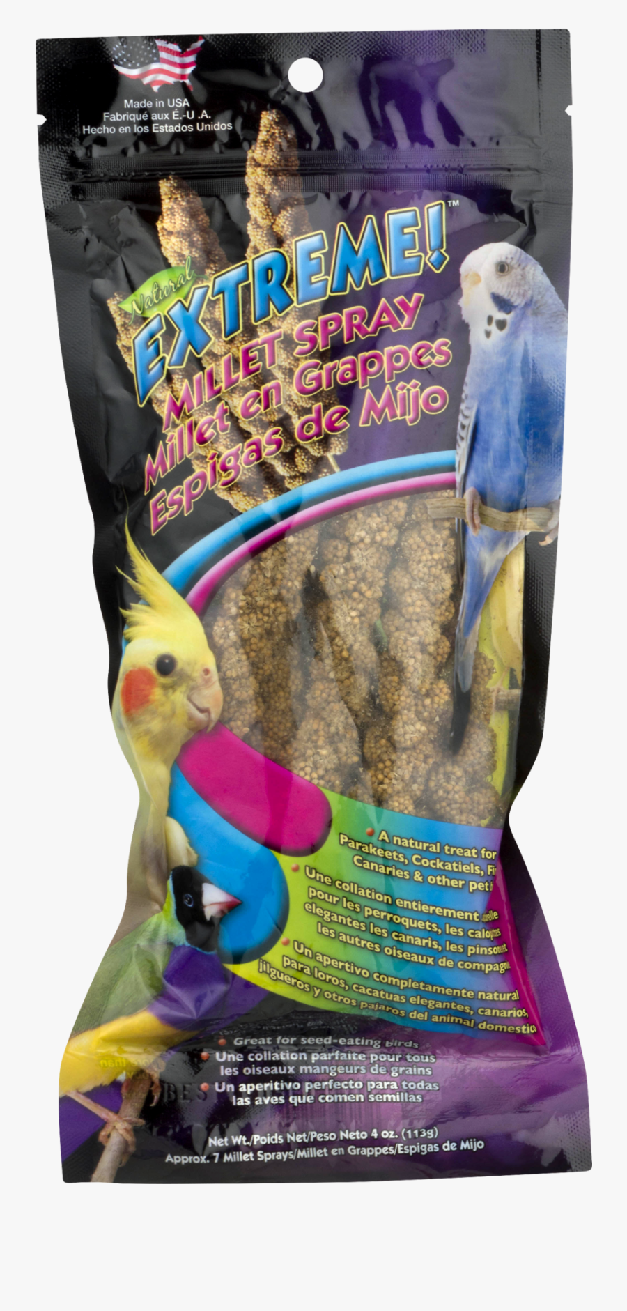 Brown"s Extreme Millet Spray Bird Treat, 1 Count - Budgie, Transparent Clipart
