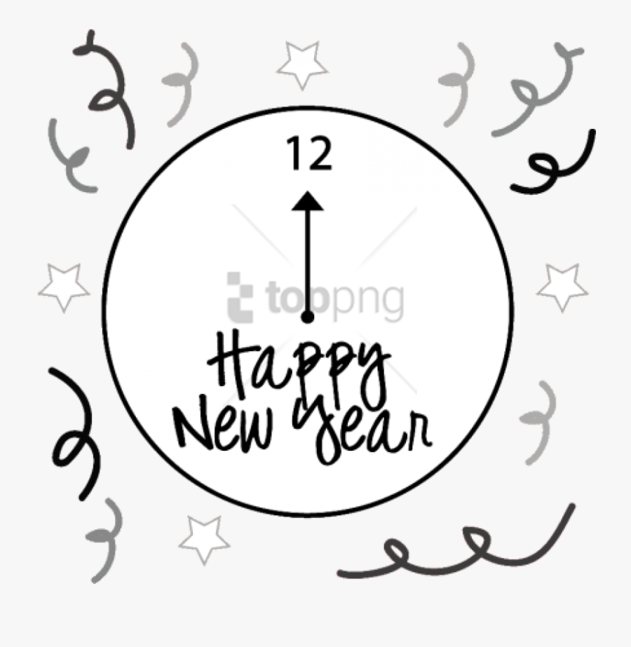 Free Png Download New Years Eve Clock Png Images Background - New Years Clipart Png, Transparent Clipart