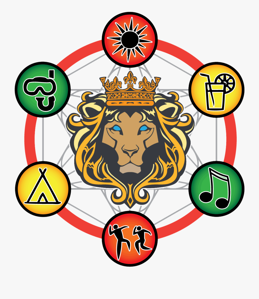 Hippie Clipart Reggae - Royal Lion With Crown, Transparent Clipart