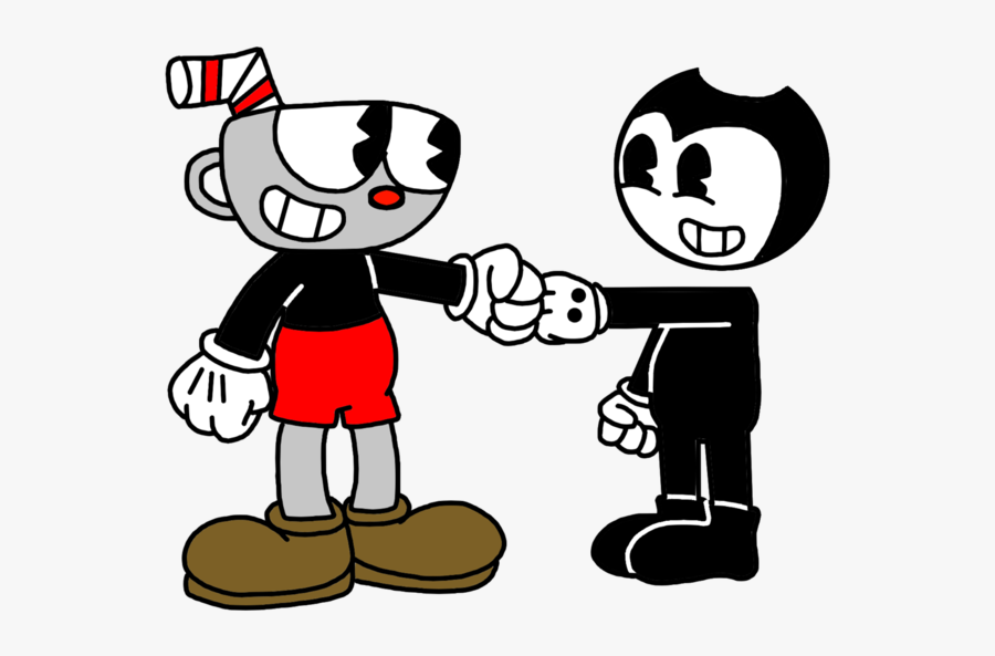 Cuphead And Bendy Doing - Cuphead Bendy Mickey Mouse, Transparent Clipart