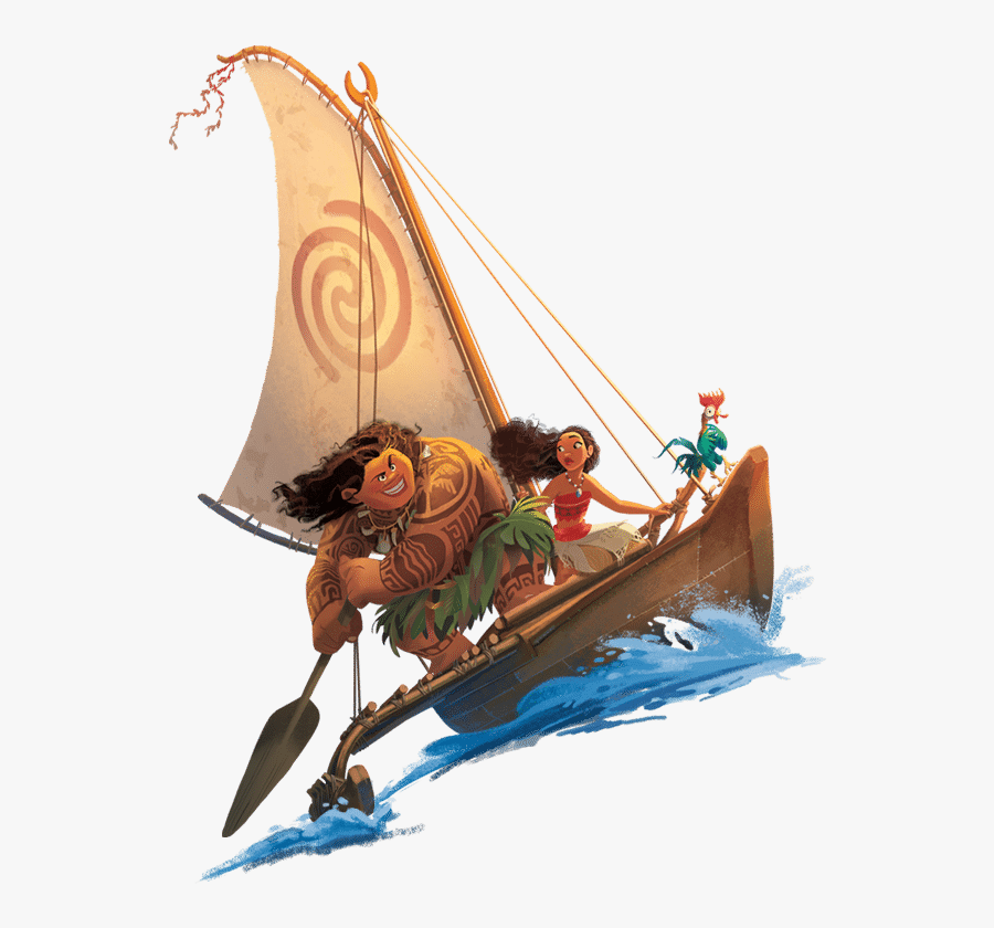 Moana On Boat Png, Transparent Clipart