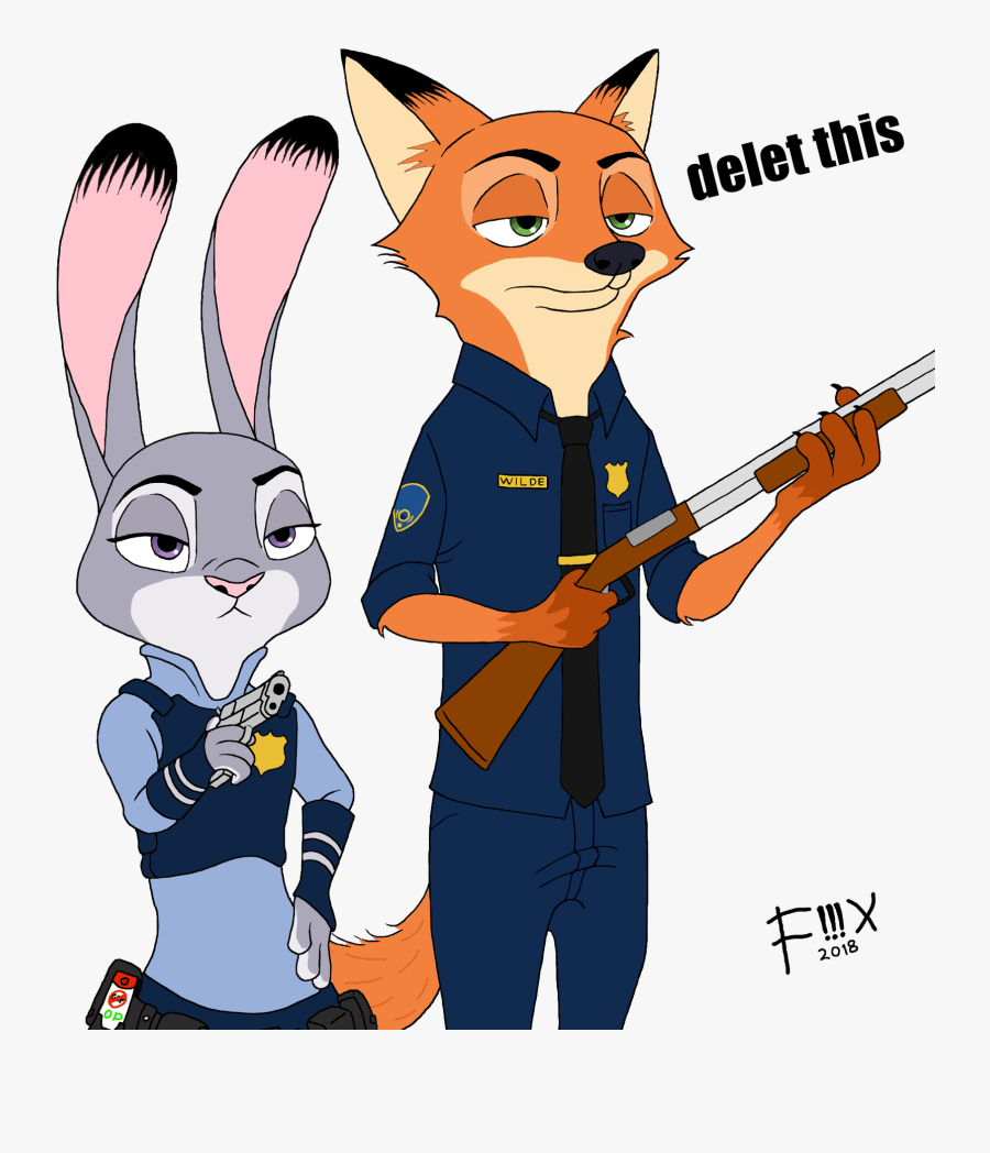 Удали Это Nick-angel, Nick Wilde, Judy Hopps, Зверополис - Cartoon, Transparent Clipart