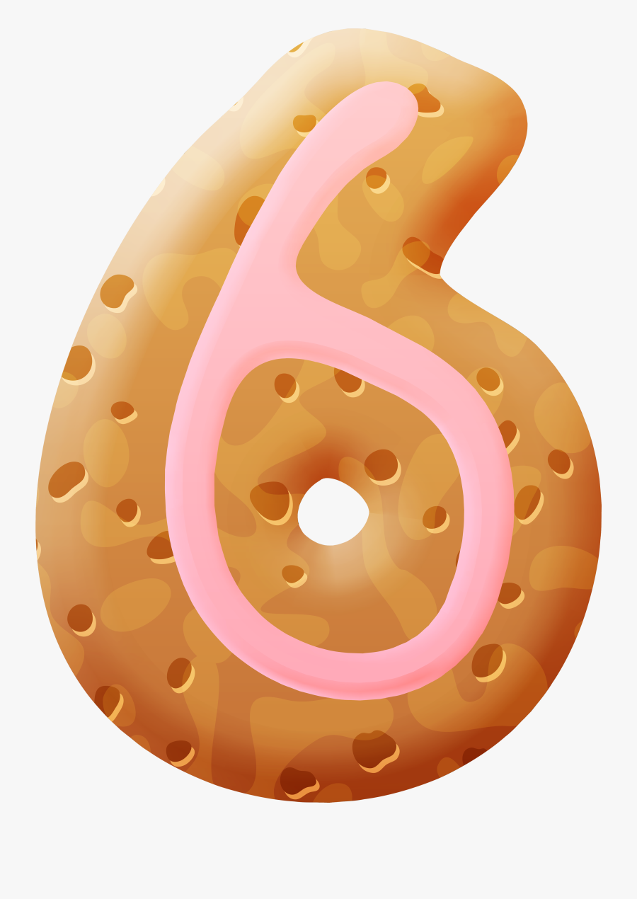 Biscuit Number Six Png Clipart Image - Six Number Png, Transparent Clipart