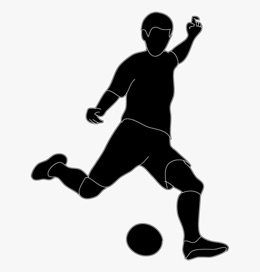 Kicking Soccer Ball Clipart - Sport Silhouette, Transparent Clipart