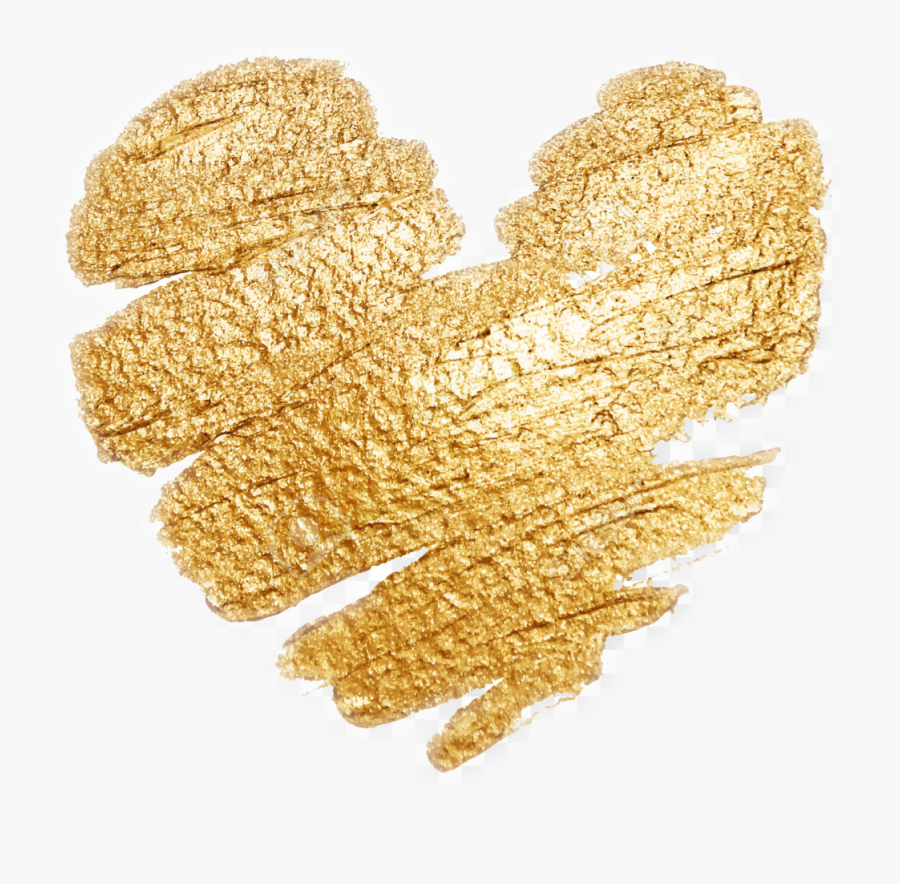 Clip Art Background Gold - Golden Heart Clipart Png, Transparent Clipart