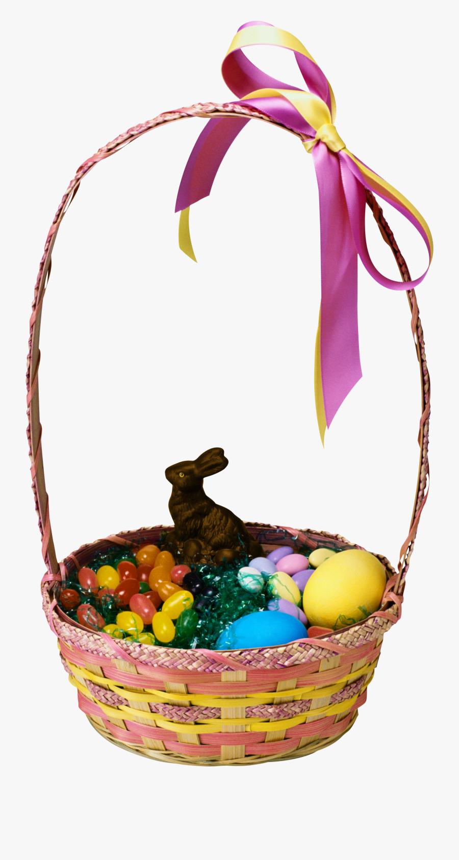 Transparent Background Easter Basket Png, Transparent Clipart