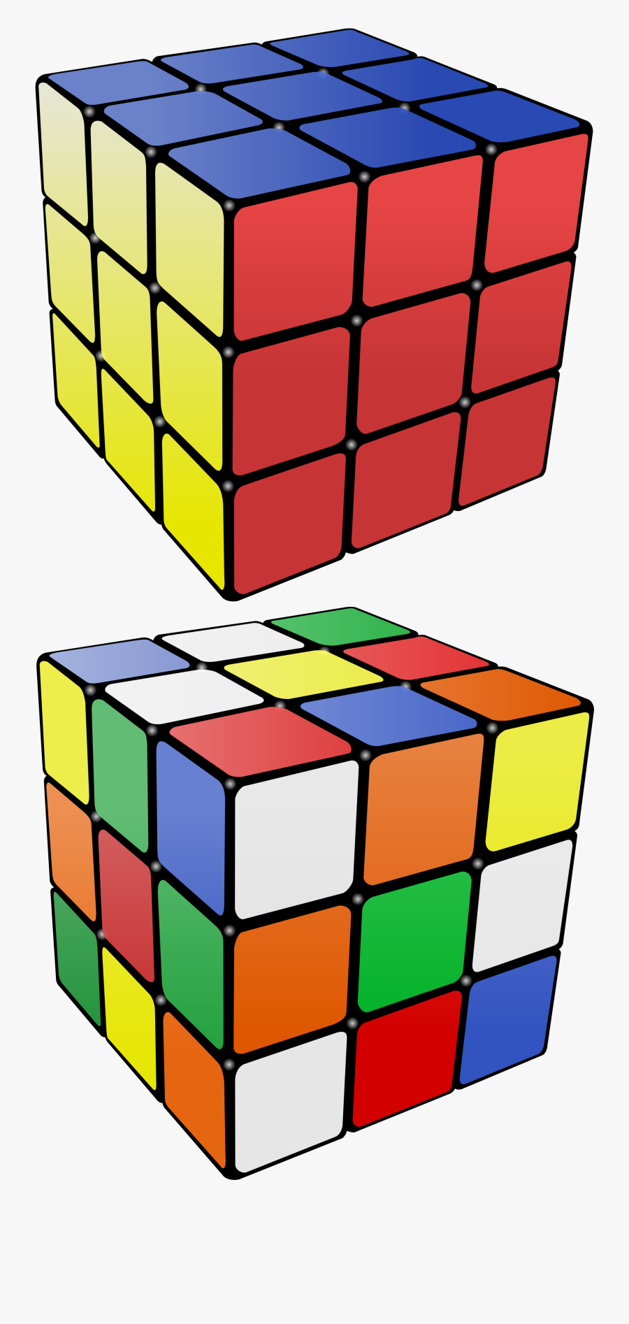 Rubik's Cube No Color, Transparent Clipart