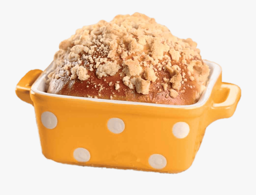 Sweet Bread In Yellow Polka Dot Pot - Cobbler, Transparent Clipart