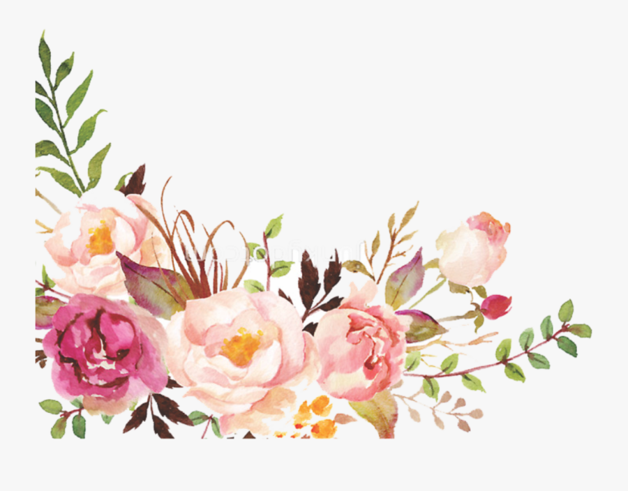 Download Watercolor Floral Border Paper Printable - Flower Design ...
