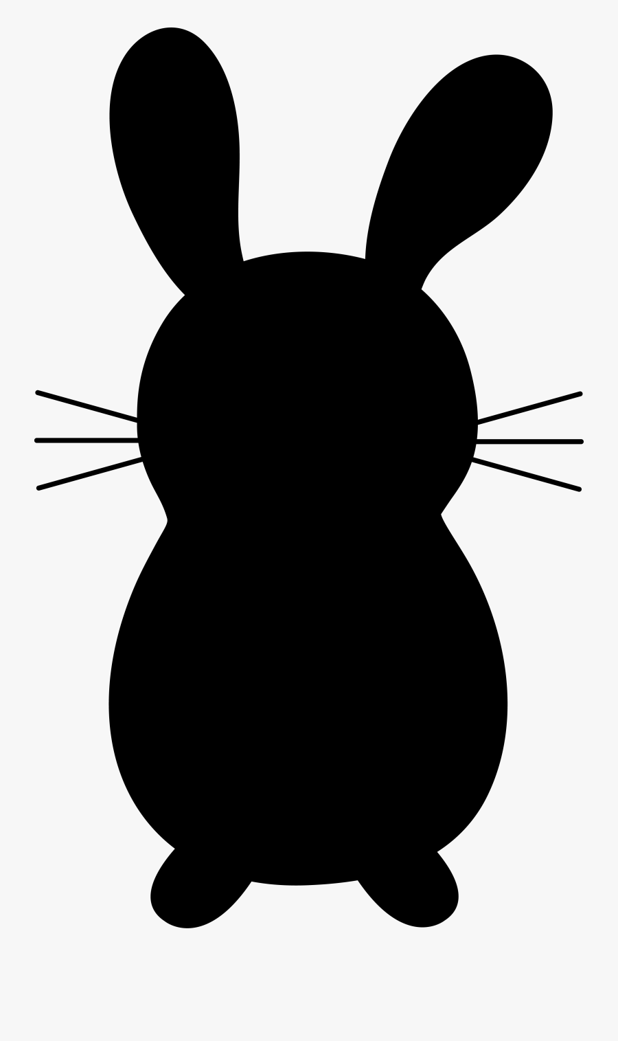 Domestic Rabbit Whiskers Clip Art Pattern Silhouette - Illustration, Transparent Clipart