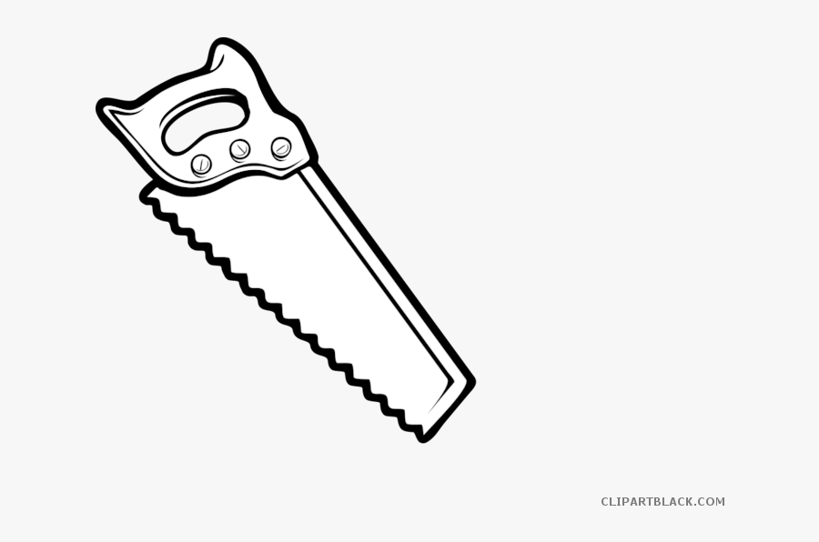 Transparent Hammer Clipart Black And White - Saw Clipart Black And