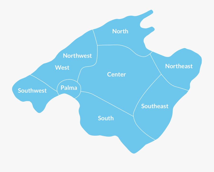 Transparent Southwest Heart Png - Mallorca Real Estate Map, Transparent Clipart