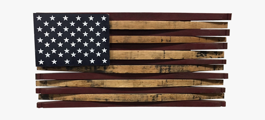 Bourbon Barrel Stave American Flag - Flag With Pledge Of Allegiance, Transparent Clipart