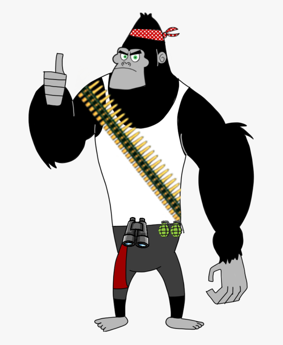 Gorilla Clipart Soldier - Illustration, Transparent Clipart