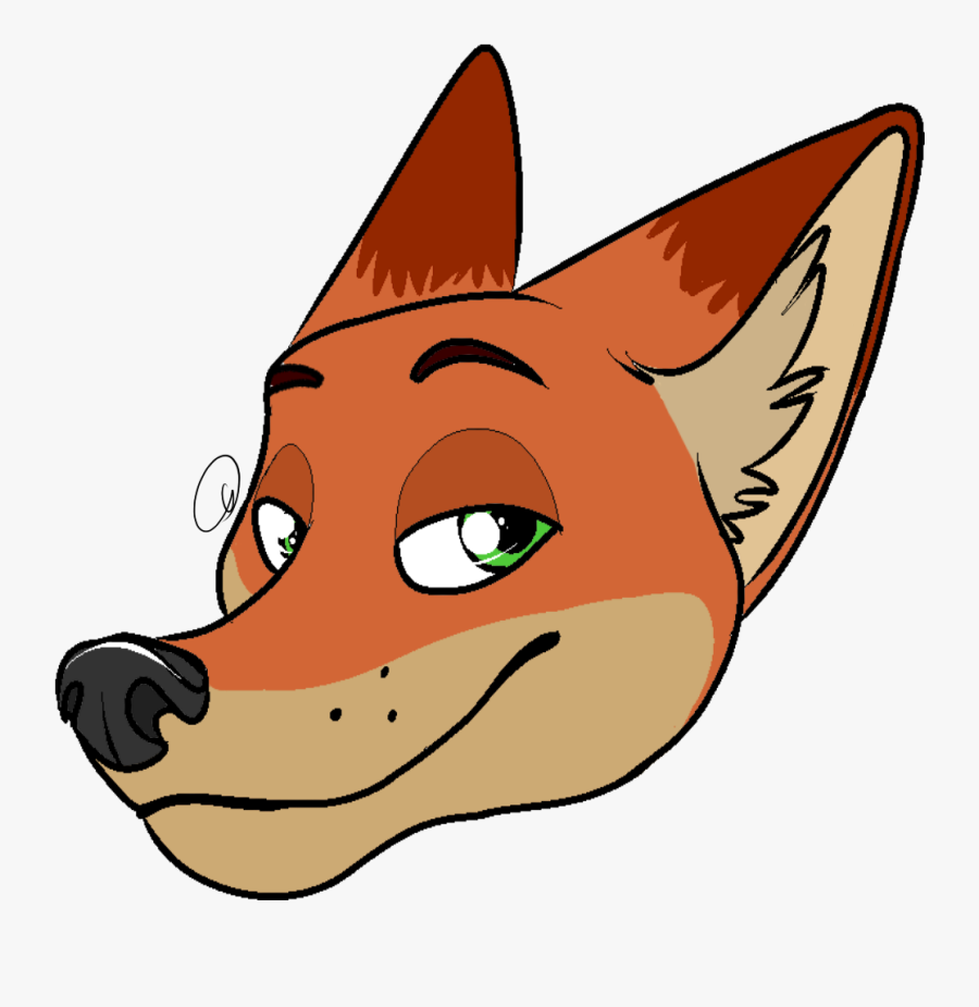 Nick Wilde Headshot - Cartoon, Transparent Clipart