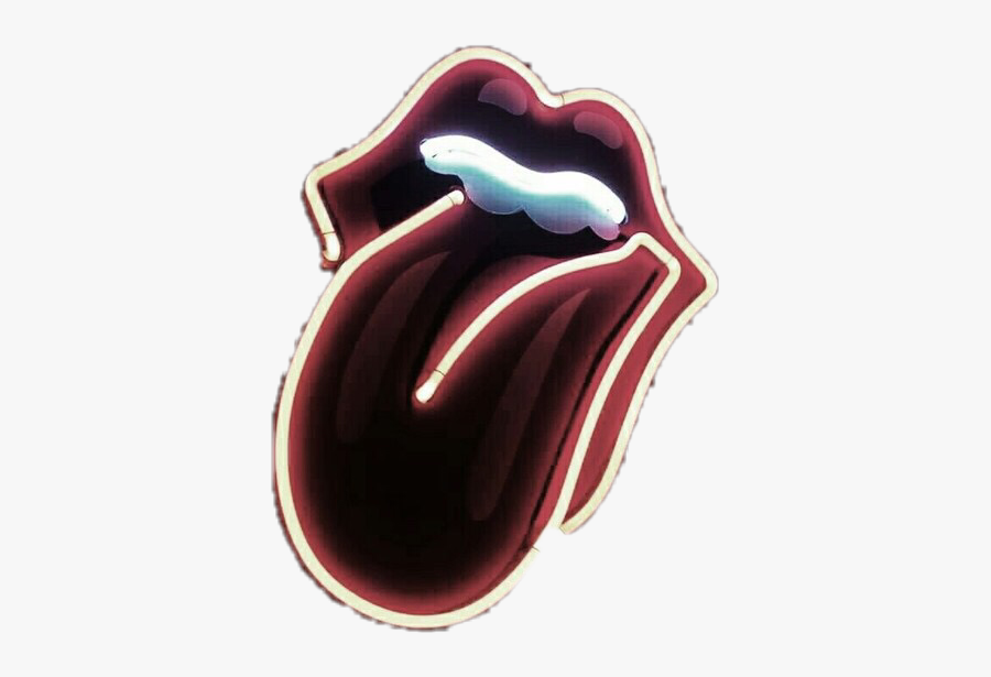 #rollingstones #lips #toungeout #toung #kiss #sexy - Aesthetic Neon Lights, Transparent Clipart