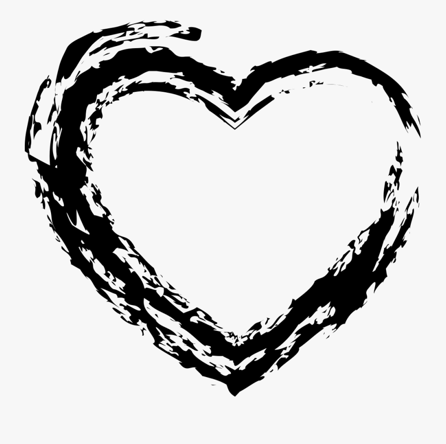 Drawing Heart Shape Sketch - Heart Drawing Transparent Background, Transparent Clipart