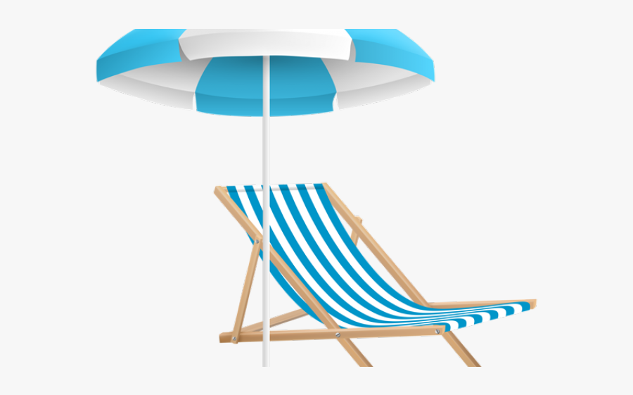 Pool Umbrella Cliparts - Umbrella And Beach Chairs, Transparent Clipart