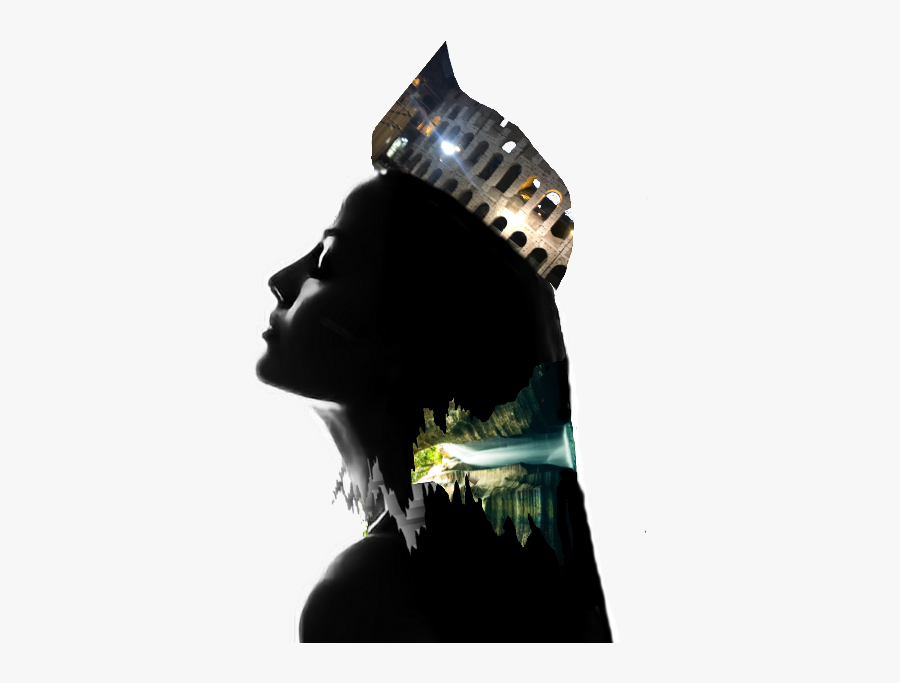#woman #coliseum #crown #silhouette #editedbyme #freetoedit - Shoot Rifle, Transparent Clipart